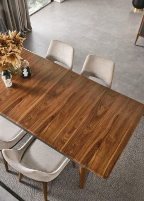 Dining set Dining room Dining table Suite Luxury Chairs Dining area 5-piece brown
