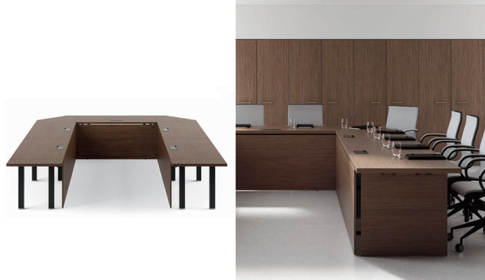 Conference table Chairs Group Office furniture Italy Office desk meeting table 7 pieces.