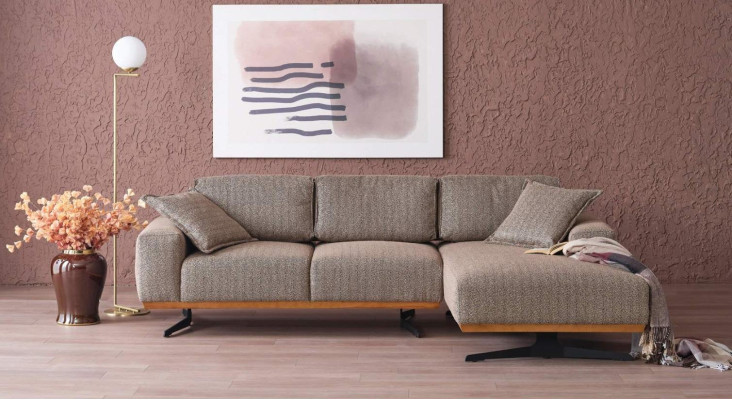 Luxury Corner sofa L-shape Modern Furniture Living room Gray Corner suite Corner sofa en