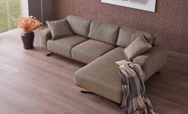 Luxury Corner sofa L-shape Modern Furniture Living room Gray Corner suite Corner sofa en