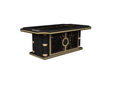Classic r Coffee table Luxury Coffee tables Marble Look 143x84 Table Furniture Tables
