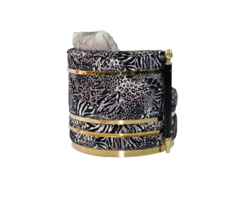 Luxury Zebra Fabric Armchair Lounge Club Furniture Furnishings Living room Single Seater