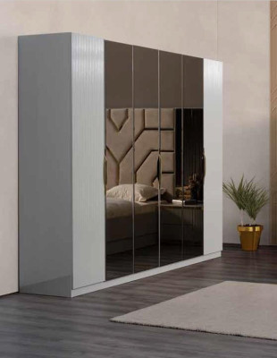 Luxury Bedroom Wardrobe Modern Wardrobe with Mirror