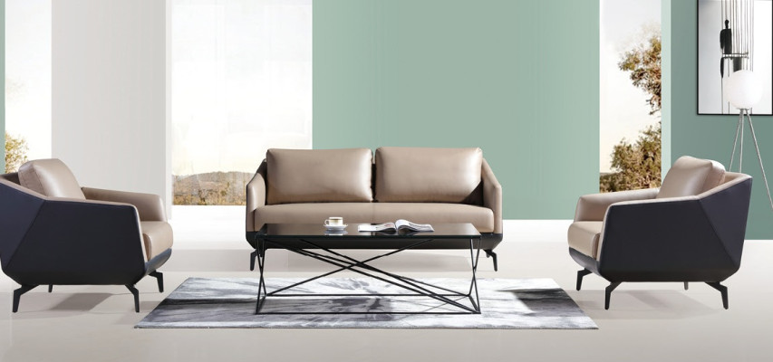 Sofa set 3+1+1 Seater Set Design Sofas Upholstery Couches Leather Relax Modern
