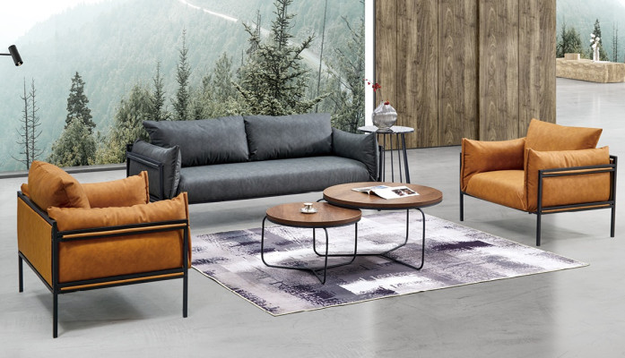 Sofa set Sofa Couch Upholstery Fabric Suite 3+1+1 Complete Set of furniture