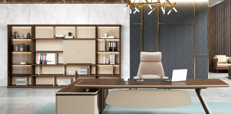 Office Furnishings 2 pcs. Set Chef Table Filing cabinet Desk Tables Shelf