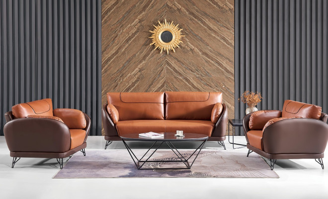Modern Sofa Couch Upholstery Leather Couches Upholstery Suite Office Furnishings 3+1+1