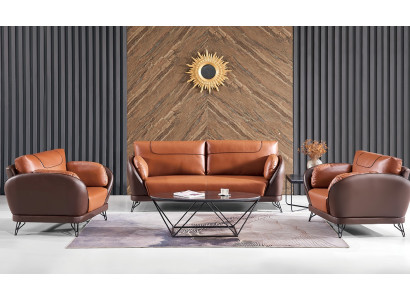 Modern Sofa Couch Upholstery Leather Couches Upholstery Suite Office Furnishings 3+1+1