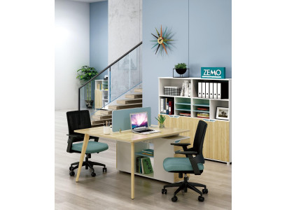 Desk workstation Table 2 workstations counter Wood Tables Office Furniture