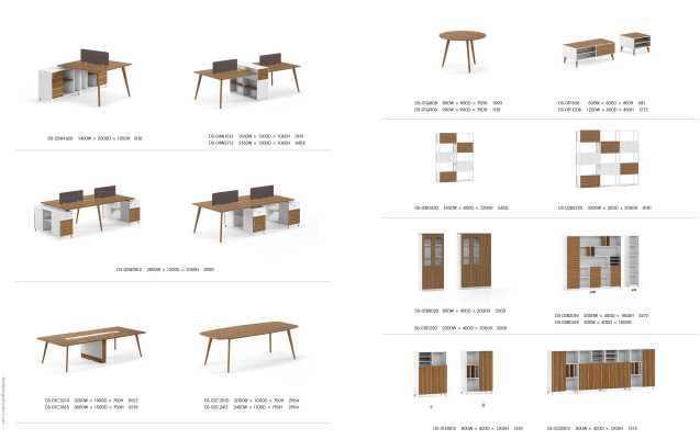 Luxurious office desk from Wood in a modern design and bright colors