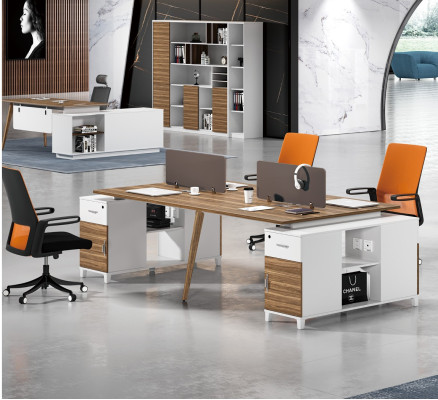Office Table Furniture Furnishings Equipment Call Center 4 Workstations