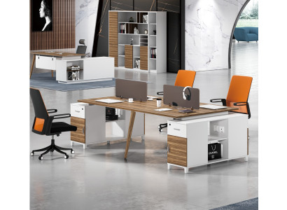 Office Table Furniture Furnishings Equipment Call Center 4 Workstations
