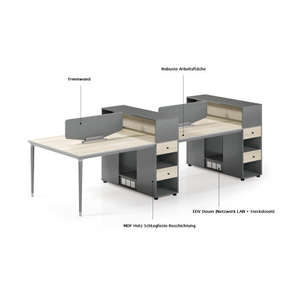 Office Furniture Furnishings Tables Table 4 Workstations Desk Call Center