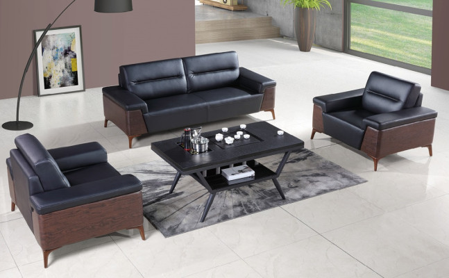 Design Sofa set 3+1+1 Seater Leather Couch Upholstery Sofas Office Furnishings new