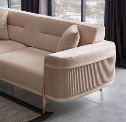 Suite Living room Sofa set Sofa 331 Seat Coffee table Fabric luxury couch 6 pieces