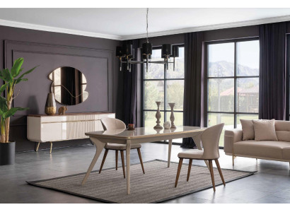Living room suite 6 pieces. Set Chair Table Sofa Mirror Complete Furniture