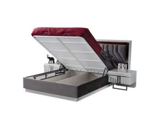 Bedroom Set Italian Style Furniture Bed Wardrobe Bedside table 5 pieces.