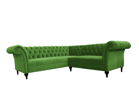 Green Stylish Corner sofa Chesterfield Couch L-shape Designer Sofas Upholstery Furniture