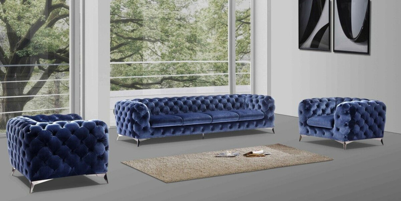 Sofa Chesterfield Couch Upholstery Suite Textile 2+1 designer couches new XXL Big