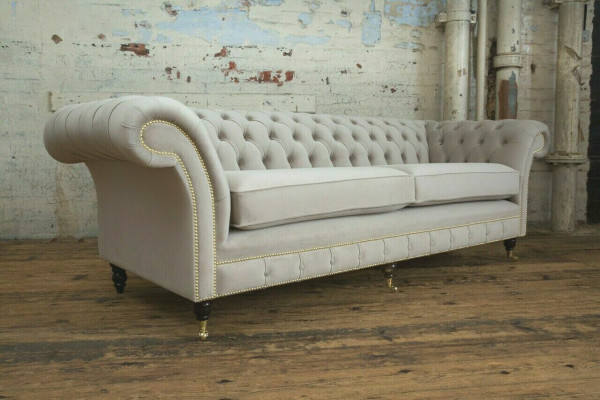 Sofa 4 Seater xxl Couch Seat Upholstery Sofas Couches Chesterfield Design