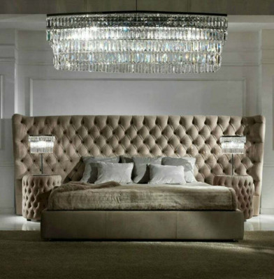 Bed Upholstery Luxury Double Beds Sleep Room Textile Chesterfield King Size