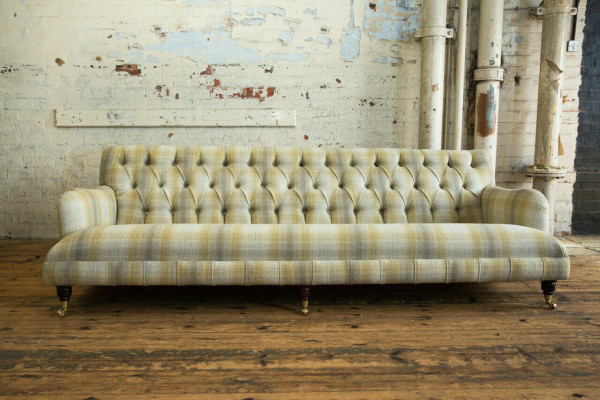 Chesterfield Upholstery Sofas Design Textile Sofa 4 Seater Sofa Luxury Design Couch