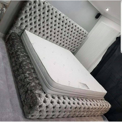 Modern Stylish Chesterfield Bed Bedroom Beds Textile Furniture