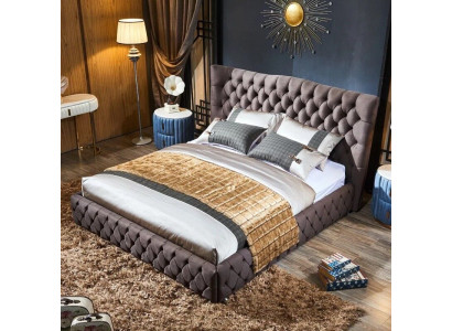 Chesterfield Big Bed Large Headboard Ears Beds Upholstery Double bed