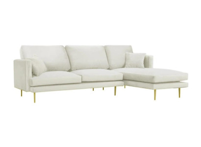 Elegance in white for your exclusive designer sofa in a luxurious L-shape style