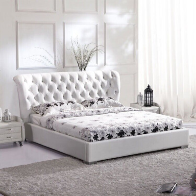 Chesterfield Bed Bedroom Beds Textile 180x200cm Velvet Big Hotel Beds new