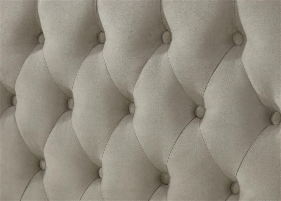 Chesterfield Textile Upholstery Bed Designer Beds Beige Hotel Double Bedroom