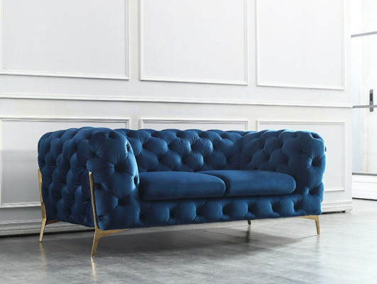 Luxury Textile Fabric Sofa Couch Upholstery Seat 3+2 Suite Chesterfield Sets