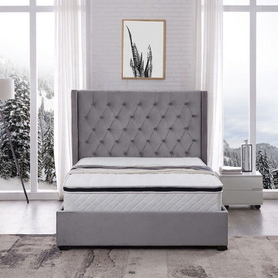 Bed Chesterfield Upholstered bed Luxury Bedroom Design Beds Textile Leather new