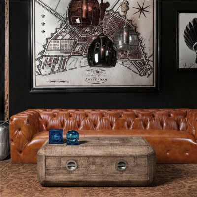 Leather sofa Imitation leather Couch Big - Sofa Luxury Living room Seat Upholstery four-seater