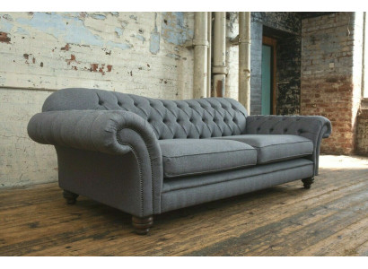 Sofa 4 Seater Couch design Chesterfield Seat Suite Leather Textile Upholstery new