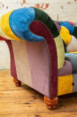 Modern Design Colorful Chesterfield 2 Seater Sofa Textile Couch Upholstery Design