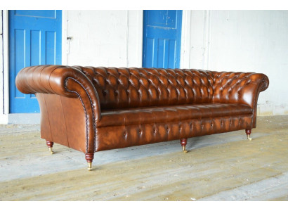 Chesterfield 4 Seater Upholstery Couch Modern Style Leather Fabric Sofa Couches Leather