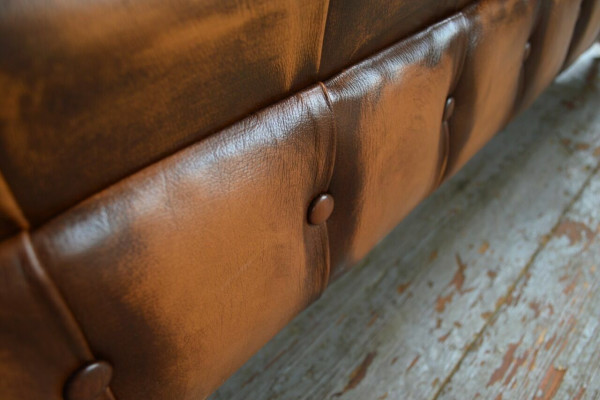 Chesterfield 4 Seater Upholstery Couch Modern Style Leather Fabric Sofa Couches Leather