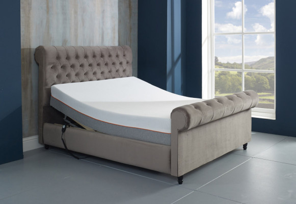 Designer Chesterfield Taupes luxury double bed upholstery frame