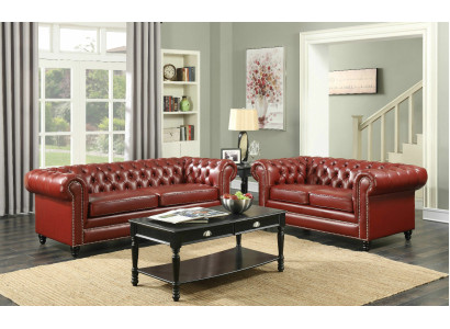 Brown Chesterfield Sofa 3+2 Seater Upholstery Designer Couches Sofas Suite