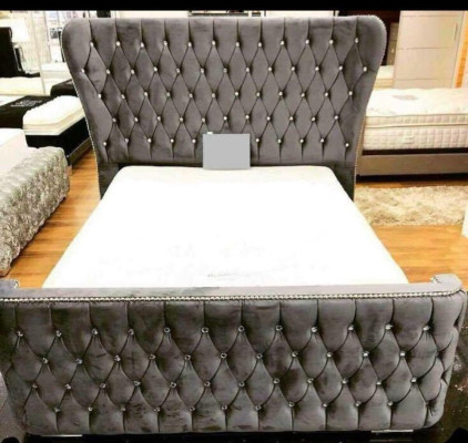 Chesterfield Hotel Double Leather Bed Bedroom Upholstery Luxury Beds 200x200