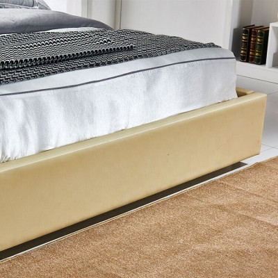 Beige Chesterfield Bed Design Bedroom English Beds Textile Upholstery