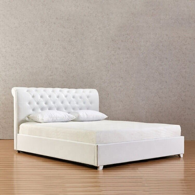 Chesterfield Designer Bed Bedroom Imitation leather Upholstery 140/160/180/200 cm