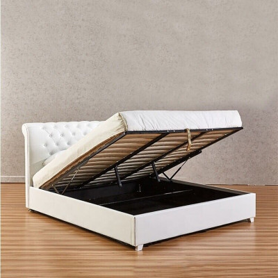 Chesterfield Designer Bed Bedroom Imitation leather Upholstery 140/160/180/200 cm