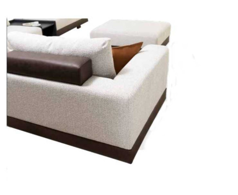 Modern L-shape luxury sofa stool living room furniture corner sofa couch style
