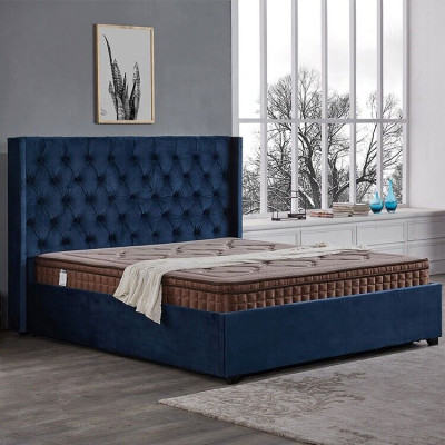 Royal Blue's Bedroom Bed Upholstery Double Beds Chesterfield Design