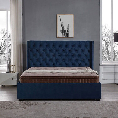 Royal Blue's Bedroom Bed Upholstery Double Beds Chesterfield Design