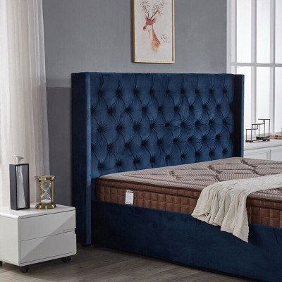 Royal Blue's Bedroom Bed Upholstery Double Beds Chesterfield Design