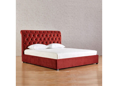 Royal red bedroom Chesterfield double bed upholstered beds luxury design