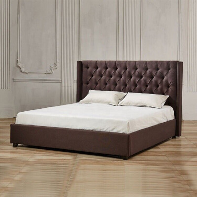 Bedroom Bed 200x200cm Upholstery Beds Chesterfield Textile Fabric